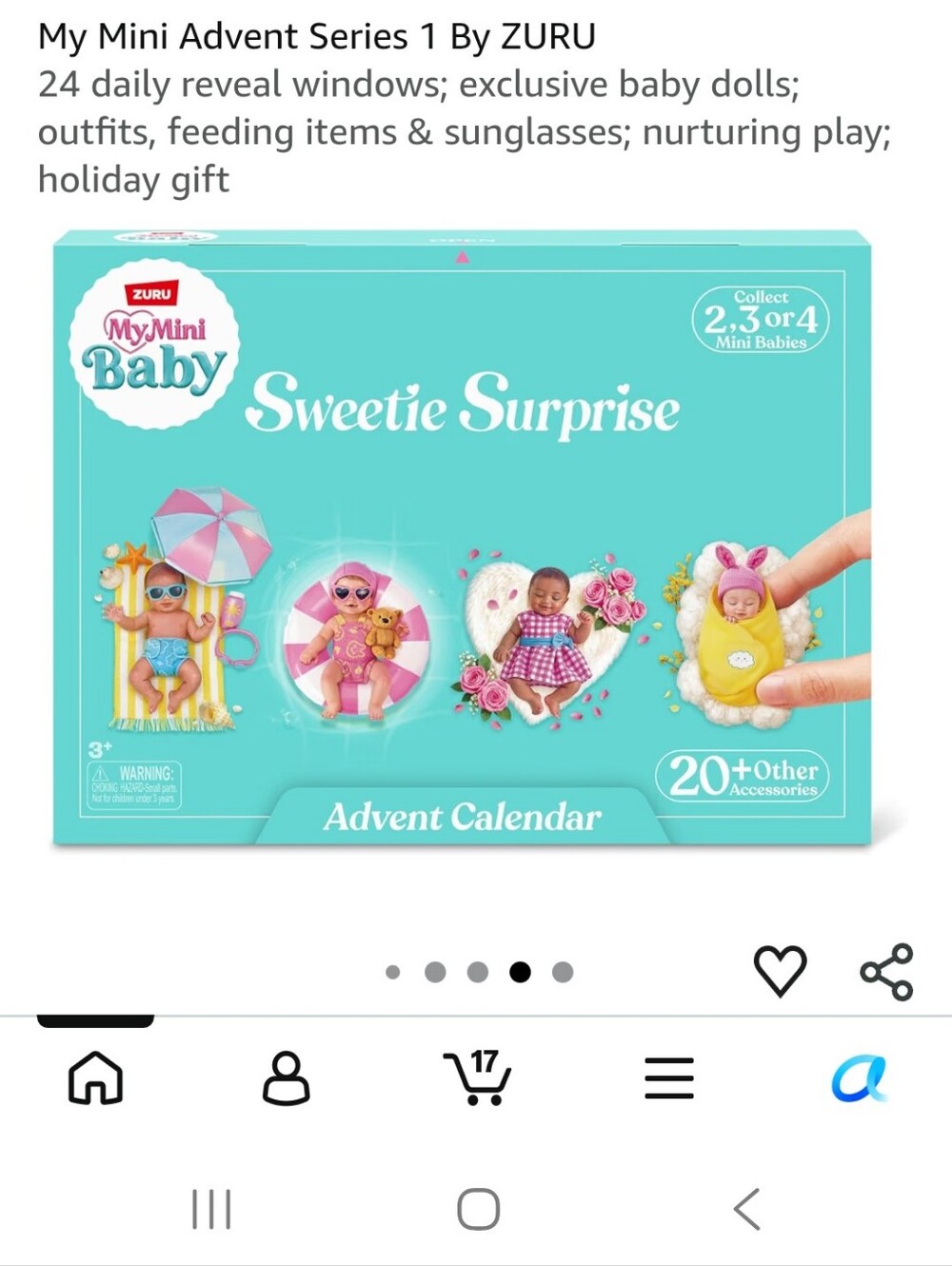 ZURU My Mini Baby Sweetie Surprise - Teal Playset with Collectible Mini Babies